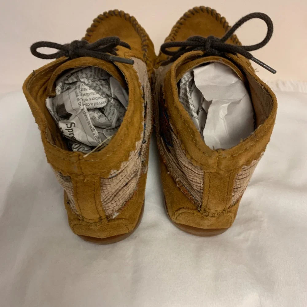 Minnetonka El Paso Ankle Boot Suede Southwest Bohemian Hippie Brown Comfy SZ 7.5 - Picture 7 of 10